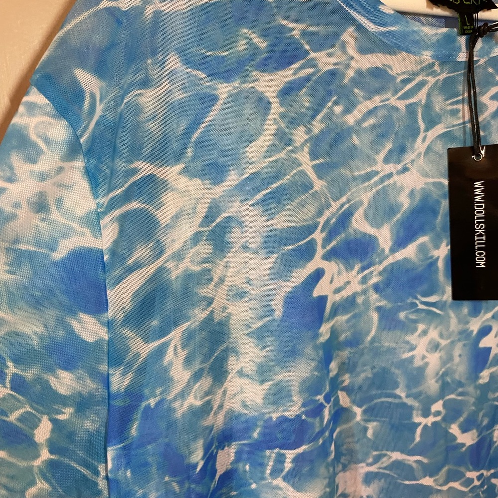 Dolls Kill Wet Hot Summer Oversized Mesh Tee - Picture 3 of 5